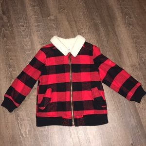 Toddler buffalo plaid winter coat -Old Navy